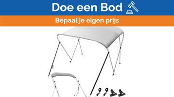 Bieden: Carver Covers 3 bow 79 to 84 inch white bimini canv, Ophalen of Verzenden, Nieuw