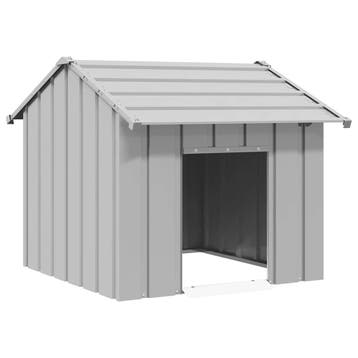 vidaXL Hondenhok met dak 85x107x81 cm gegalvaniseerd staal, Verzenden