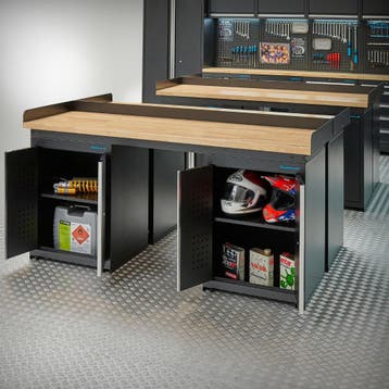 Datona Werkbank PRO - 4x 200 cm - eiken - 8 opbergkasten -, Ophalen of Verzenden