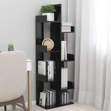 vidaXL Boekenkast 48x25,5x140 cm bewerkt hout zwart, Verzenden
