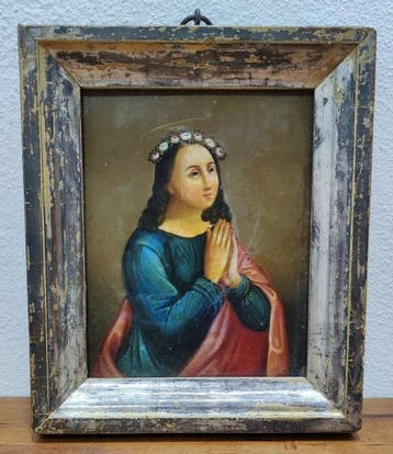 Ecole coloniale (XIX-XX) - La Virgen en oración