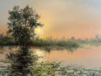 Emre kinali - Calm Lake, Antiek en Kunst, Kunst | Schilderijen | Modern