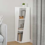 vidaXL Zijplank Hoogglans wit 33 x 32 x 100,5 cm Bewerkt, Huis en Inrichting, Verzenden, Nieuw