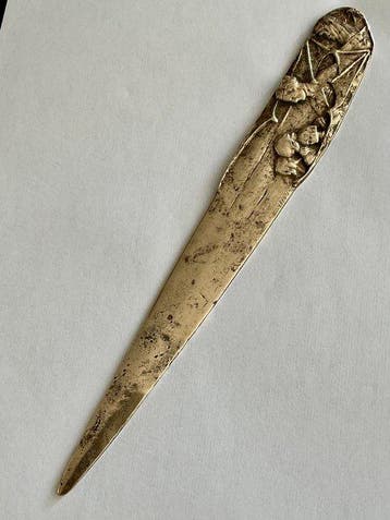 Y. Farviller , Bronzen art deco - Couteau à papier - Bronze,