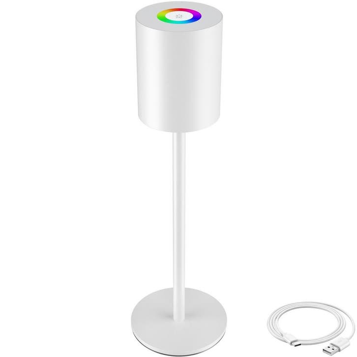 tectake Moderne tafellamp Corly, LED, 7 lichtkleuren, dimbaa, Huis en Inrichting, Lampen | Tafellampen, Verzenden
