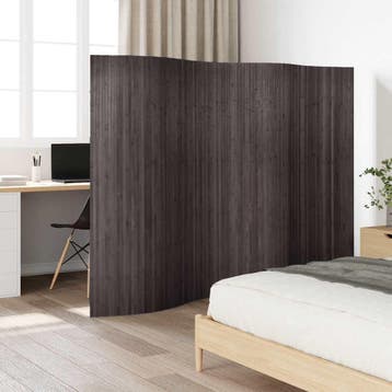 vidaXL Kamerscherm breedte 250 cm hoogte 165 cm bamboe grijs, Verzenden