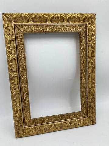 Lijst - Hout - antieke gouden lijst, Antiek en Kunst