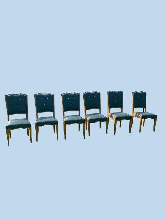 Stoel (6) - Hout - Franse Art Deco, Antiek en Kunst, Kunst | Designobjecten