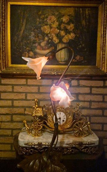 Lampe de table - Lampe de table vintage style Art Nouveau à