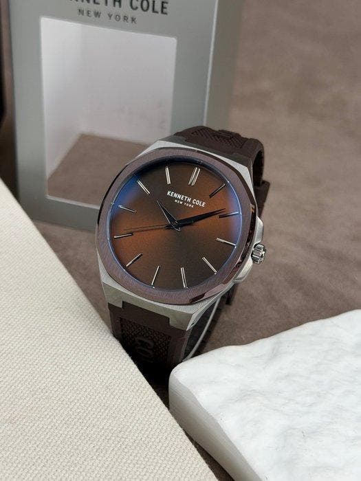 Kenneth Cole - Brown Dial - Zonder minimumprijs -, Handtassen en Accessoires, Horloges | Heren