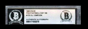 1995 Enor O.J. Simpson #175 - Autograph - Beckett - 1 Graded, Collections