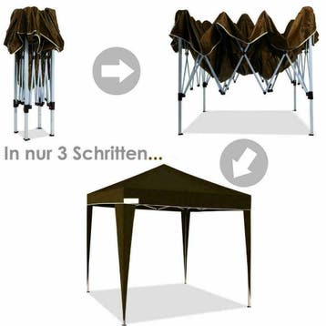 Partytent 3x3 Paviljoen inklapbaar in 6 kleuren Easy Pop Up, Ophalen of Verzenden, Nieuw, Partytent, Opvouwbaar