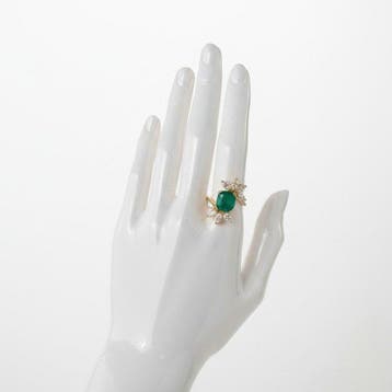 Ring - 14 karaat Geel goud - 5.25ct. tw. Smaragd - Diamant, Nieuw