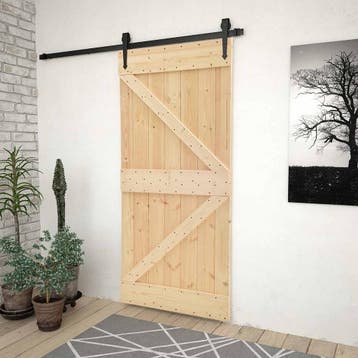 vidaXL Deur NARVIK 90 x 210 cm Massief Pine Hout, Doe-het-zelf en Bouw, Deuren en Vliegenramen, Verzenden, Nieuw