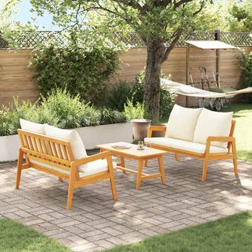 vidaXL Bistroset 3 st Bruin Massief Acacia Hout, Verzenden, Nieuw