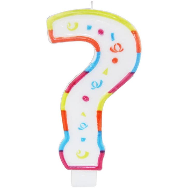 Vraagteken Kaars 12,5cm, Hobby en Vrije tijd, Feestartikelen, Nieuw, Verzenden