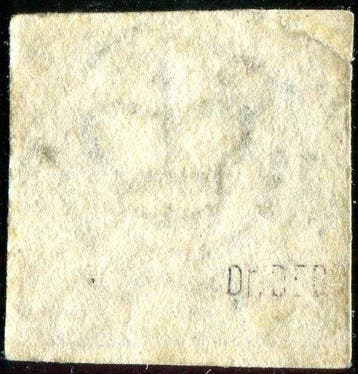 Denemarken 1851 - Eerste uitgave, 2 sk. blauw, - Facit 1, Gestempeld