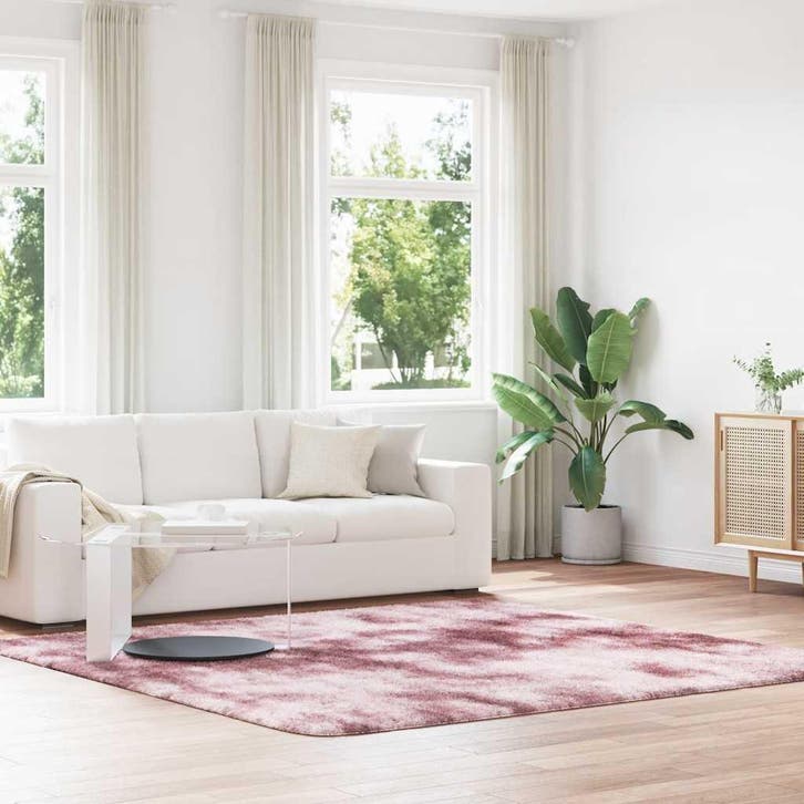 vidaXL Hoogpolig vloerkleed NAVARRA 240x240 cm polyester, Maison & Meubles, Ameublement | Tapis & Moquettes, Envoi