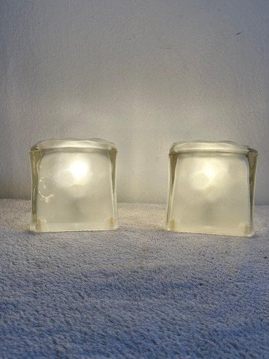 IKEA - Tafellamp (2) - Iviken - Glas, Plastic, Antiquités & Art, Antiquités | Meubles | Chaises & Canapés