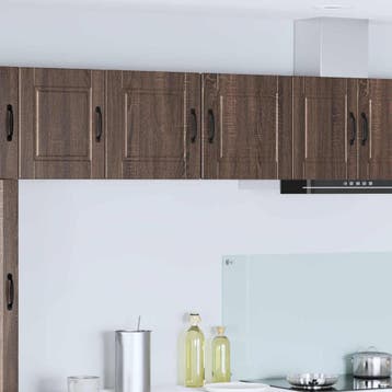 vidaXL Wandkast PORTO 2 st Bruin Eiken Bewerkt hout, Verzenden