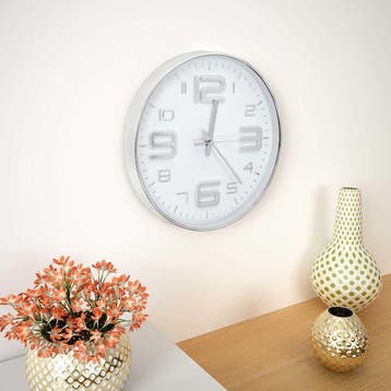 vidaXL Wandklok 30 cm zilverkleurig, Huis en Inrichting, Verzenden, Nieuw