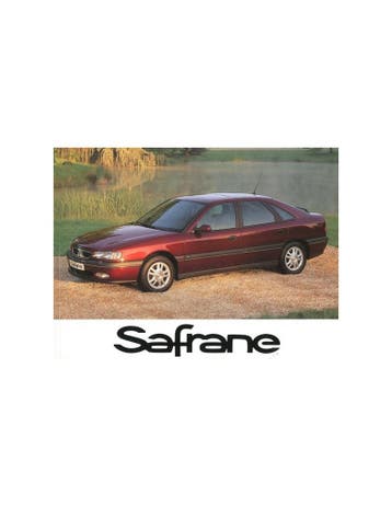 1996 RENAULT SAFRANE INSTRUCTIEBOEKJE NEDERLANDS