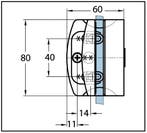 Douchedeurscharnier Atlantica 90° éénzijdige wandmontage met, Doe-het-zelf en Bouw, Deuren en Vliegenramen, Verzenden, Nieuw
