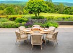 4 Seasons Outdoor Puccini tuinset latte met Prado teakhouten, Jardin & Terrasse, Ensembles de jardin