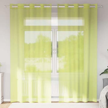 vidaXL Gordijnen voile met doorvoertules 2 st 140x225 cm, Huis en Inrichting, Stoffering | Gordijnen en Lamellen, Verzenden, Nieuw