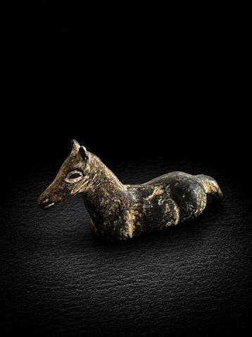 Oud-Romeins, Keizerrijk Gepatineerd brons Figuur - 5.3 cm