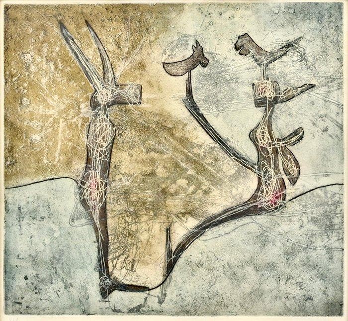 Roberto Matta (1911-2002) - Personnages en Echaurren, Antiquités & Art, Antiquités | Autres Antiquités