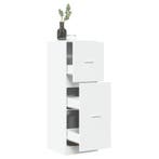 vidaXL Apothekerskast 40x41x118 cm bewerkt hout wit, Verzenden, Nieuw