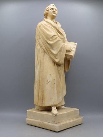 Figuur - Martin Luther - Gips, Antiek en Kunst