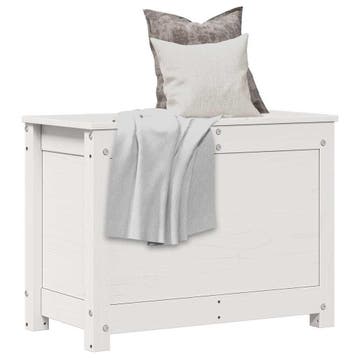 vidaXL Opbergbox wit 60x32x45,5 cm massief grenenhout, Verzenden