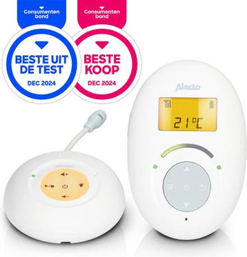 Alecto DBX120 - Full Eco DECT Babyfoon - Wit, Verzenden
