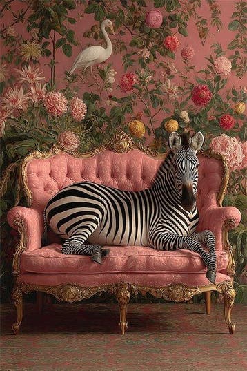 CREATIVE_HUB - A zebra relaxes after escaping from the lion