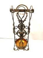 porta bastone da passeggio in bronzo decorato con base