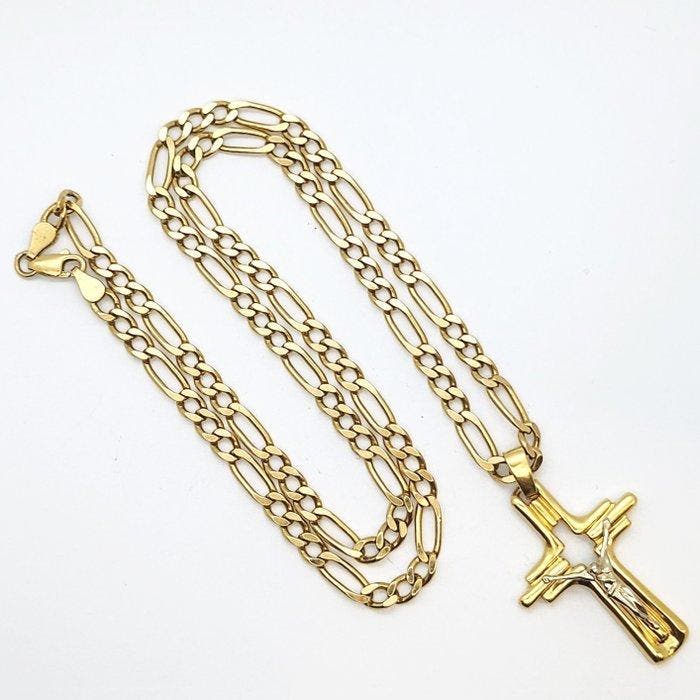 Ketting met hanger - 18 karaat Geel goud, Bijoux, Sacs & Beauté, Bijoux anciens