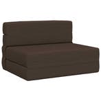vidaXL Opvouwbare Sofa Bed Matras Taupe 100 x 80 x 60 cm, Verzenden, Nieuw