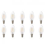 LED Lamp 10 Pack – E14 Filament Kaarslampen in Warm Wit 2700, Verzenden, Nieuw