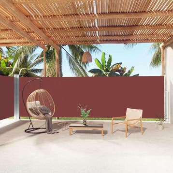 vidaXL Windscherm uittrekbaar 180x1000 cm bruin, Verzenden, Nieuw
