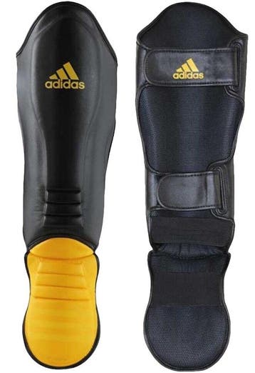 Adidas Hybrid Kickboks Scheenbeschermers Zwart Geel, Verzenden, Nieuw, Overige