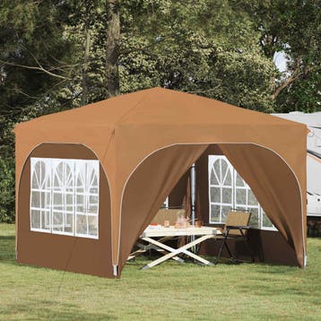 vidaXL Pop-up Feesttent 290 x 290 x 245 cm Beige, Verzenden