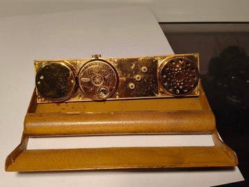 Pendule de cheminée - Angelus - - Laiton doré - 1950-1960