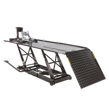 Extra brede heftafel hydraulisch met inrijklem voor motor, Ophalen of Verzenden, Nieuw