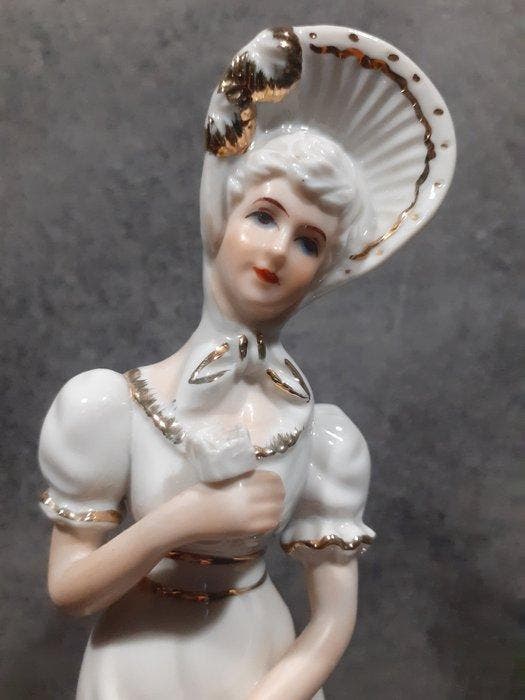 capodimonte style - sculptuur, Mademoiselle e Musicien - 23, Antiquités & Art, Curiosités & Brocante