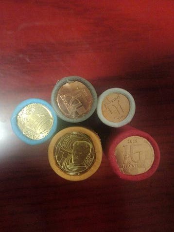 Kroatië. Coin Roll 2025 (230 coins) in rolls (Zonder, Postzegels en Munten