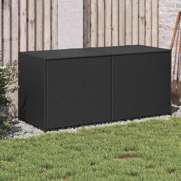 vidaXL Tuinbox 283 L poly rattan zwart, Verzenden