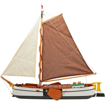 Skutsje Model 74cm Wit, Hobby & Loisirs créatifs, Modélisme | Bateaux & Navires, Ophalen of Verzenden