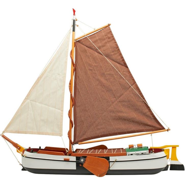 Skutsje Model 74cm Wit, Hobby & Loisirs créatifs, Modélisme | Bateaux & Navires, Enlèvement ou Envoi